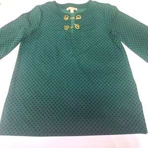 Michael Kors 3/4 Tunic Shirt W/ Gold Emblem
